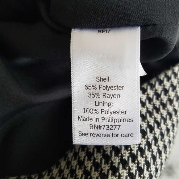 Nine West Womens M Ruched Pleated Mini Skirt Asymetric Houndstooth Plaid - Picture 7 of 9